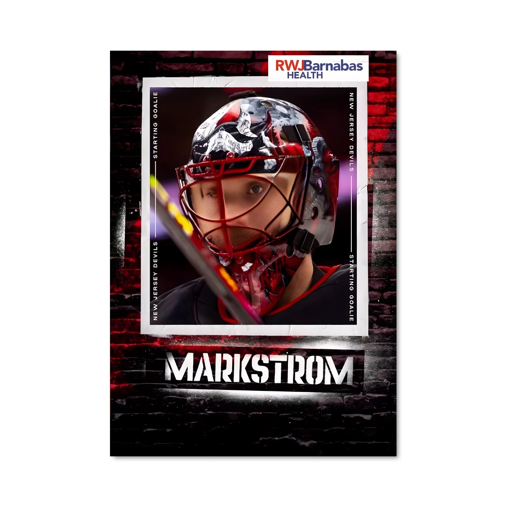 Poster Jacob markstrom – affiche Hockey sur glace